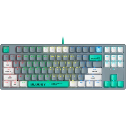 Клавиатура A4Tech Bloody S87 Energy механическая серый/зеленый USB for gamer LED (S87 USB ENERGY ASH) Клавиатура A4Tech Bloody S87 Energy механическая серый/зеленый USB for gamer LED (S87 USB ENERGY ASH)